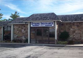 The Strong Insurance Services fieldstone office on the Cumberland Plateau in Crossville, Tennessee